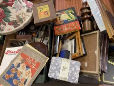 ECLECTIC PARCEL including kitchenalia, vintage games, picture frames, ETC