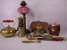 METALWARE - Eccles, The Projector Lamp and Lighting Company Ltd miner's lamp, brass oil lamp with