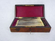 CASED DAYS OF THE WEEK NEAR SET OF 7 CUTTHROAT RAZORS - The Saturday marked 'Osgar Special, made