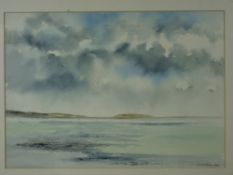 JULIA DUERDEN watercolour - Puffin Island, 24 x 34cms and four historical North Wales photographs