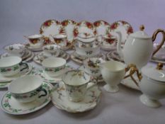 ROYAL ALBERT OLD COUNTRY ROSES TEAWARE - approximately 15 pieces, Aynsley Norfolk Pottery teaware, a