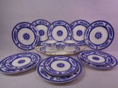 WEDGWOOD BLUE & WHITE including a twin-handled tray