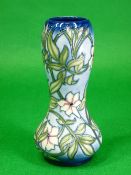 MOORCROFT 'Jasmine trial piece' by Rachel Bishop - 15.5cms H, impressed and painted factory marks to