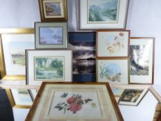 FRAMED DECORATOR'S PRINTS and modern wall mirrors, a mixed quantity