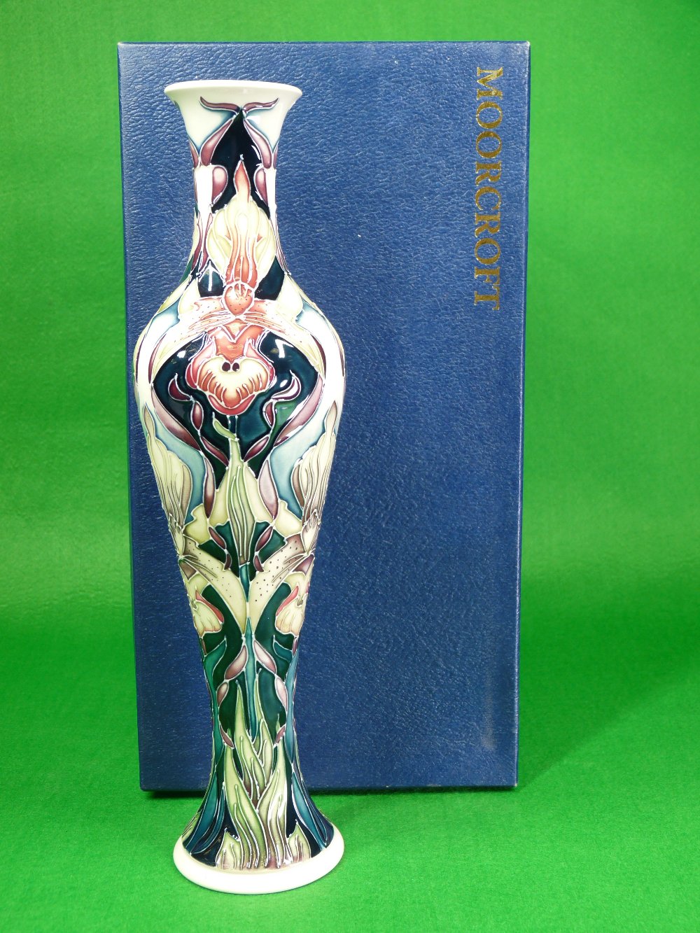 MOORCROFT 'Jewel' - Limited edition vase by Rachel Bishop 79/200, slender form, 31.5cms H, impressed - Image 3 of 3