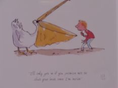 QUENTIN BLAKE Limited Edition Print 353/495 released February 2008 - depicting characters from Roald