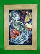 MOORCROFT 'Study in fruit' - Limited edition plaque 40/50 by Emma Bossons, 28 x 20.5cms, in original