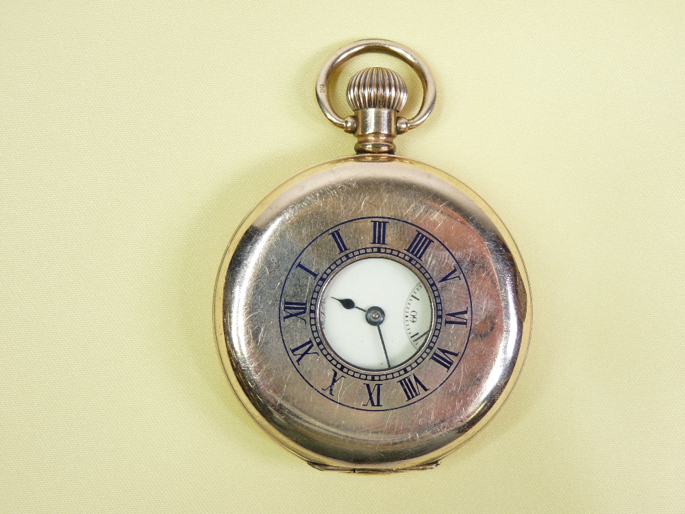 VINTAGE POCKET WATCHES (2) to include a Waltham gold plated Half Hunter and a Chester silver cased - Image 4 of 6