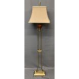 STANDARD LAMP - modern brass effect, fancy design with a shade E/T