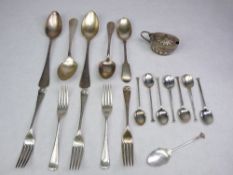 HALLMARKED SILVER FLATWARE, CHRISTOFLE CONTINENTAL SERVING SPOONS, ETC - silver includes 5 x 17cms