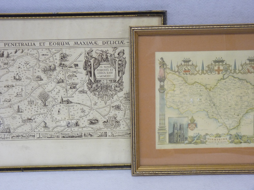 ANTIQUE STYLE & REPRODUCTION FRAMED MAPS - a quantity, 57 X 66cms the largest - Bild 5 aus 5