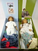 ANNETTE HIMSTEDT PUPPEN KINDER BOXED DOLLS with accompanying clothes