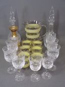 GLASSWARE - quality drinking glassware and decanters, lemonade set ETC