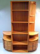 NATHAN SHELVED CORNER UNITS - 194cms H (the tallest) and a light wood effect adjustable shelved