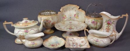 CROWN DUCAL & SIMILAR BLUSH WARE, an assortment