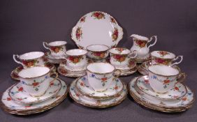 ROYAL ALBERT 'OLD COUNTRY ROSES' TEAWARE, approximately eighteen pieces and other Royal Albert