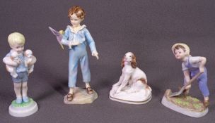 ROYAL WORCESTER FIGURE 'Parakeet' 3087, Royal Worcester springer spaniel and two 'Days of the