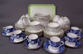 CROWN STAFFORDSHIRE TEAWARE, Copeland Spode 'Prunus Blossom' type coffeeware and a quantity of other