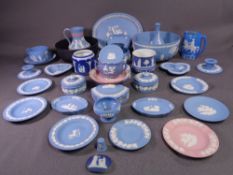 WEDGWOOD JASPERWARE, a good assortment in various colours and similar items