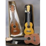 *MUSIC SHOP STOCK - Stagg & Freshman ukuleles (3) including a UC/30 with canvas case, boxed, a UC/30