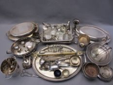 EP TABLEWARE, A MIXED QUANTITY - entree dishes, wine funnel, grape scissors and other cutlery,