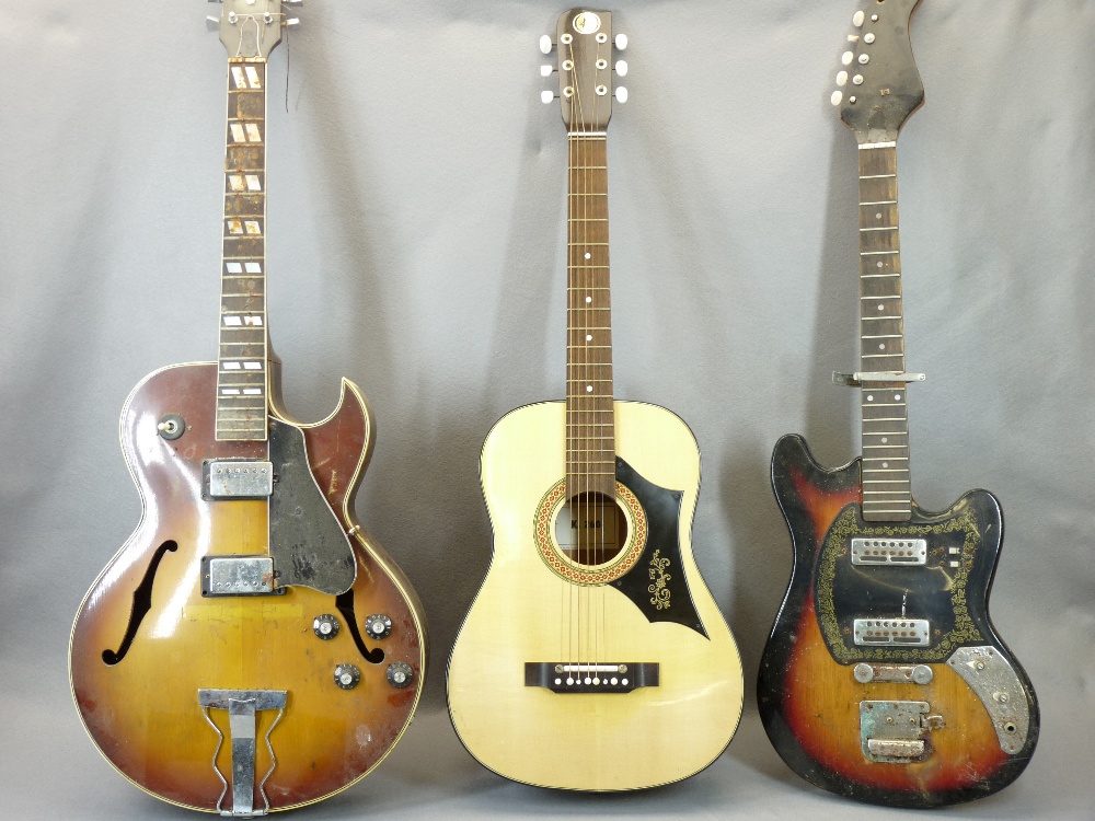 VINTAGE & LATER GUITARS (3) - in various conditions, the later example with vinyl carrycase