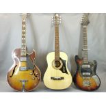 VINTAGE & LATER GUITARS (3) - in various conditions, the later example with vinyl carrycase