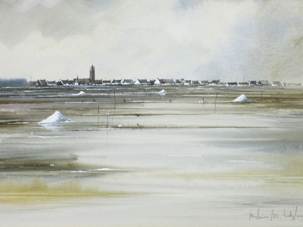 J MORLAINE watercolour - French Coastline, dated '85, 19.5 x 29.5cms and COLOGINOLI watercolour - - Image 2 of 5