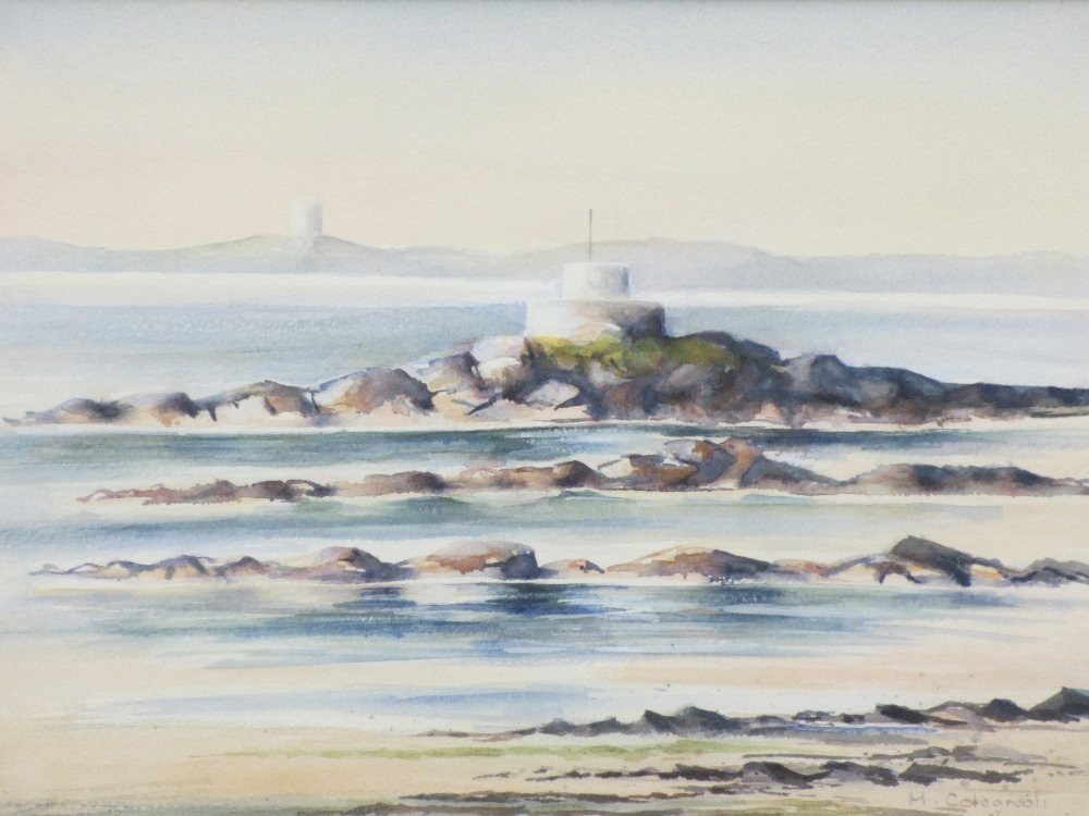 J MORLAINE watercolour - French Coastline, dated '85, 19.5 x 29.5cms and COLOGINOLI watercolour - - Image 4 of 5