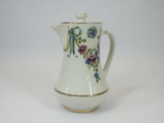 MOORCROFT MACINTYRE 19TH CENTURY FLORAL PATTERN HOT CHOCOLATE JUG - 19cms H