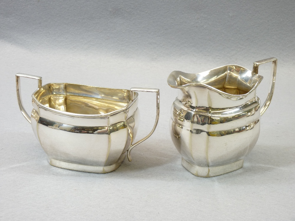 EPNS WARE, TWO BOXES including an Art Deco style three piece and a later four piece tea service - Image 3 of 5