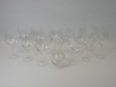 DARTINGTON CRYSTAL DRINKING GLASSES - one dozen mixed in original boxes along with a boxed Royal