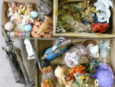 FANTASY DRAGON & FAIRY FIGURINES, decorative animals and birds, a mixed collection (in 3 boxes)