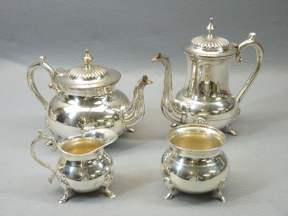 EPNS WARE, TWO BOXES including an Art Deco style three piece and a later four piece tea service - Image 2 of 5