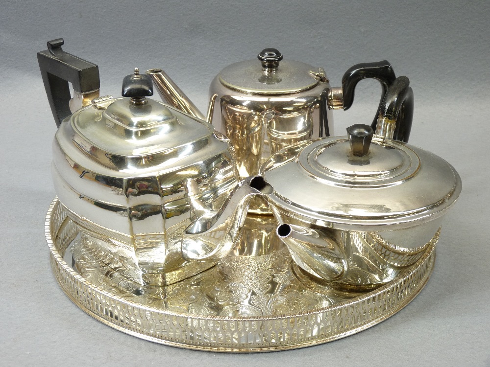 EPNS WARE, TWO BOXES including an Art Deco style three piece and a later four piece tea service - Image 4 of 5