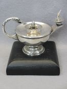 GEORGE V NOVELTY SILVER TABLE LIGHTER - Birmingham 1925, Maker Henry Matthews, in the form of an