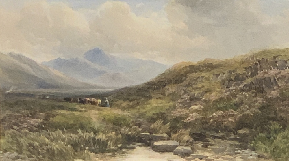EDMUND MORISON WIMPERIS V.P.R.I 1835-1900 watercolours (2) - one titled verso 'Cows returning for