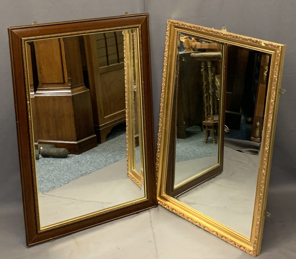 MODERN WALL MIRRORS (2) and a vintage print titled 'The Broad and Narrow Way', 100 x 69cms, 95 x - Image 3 of 3