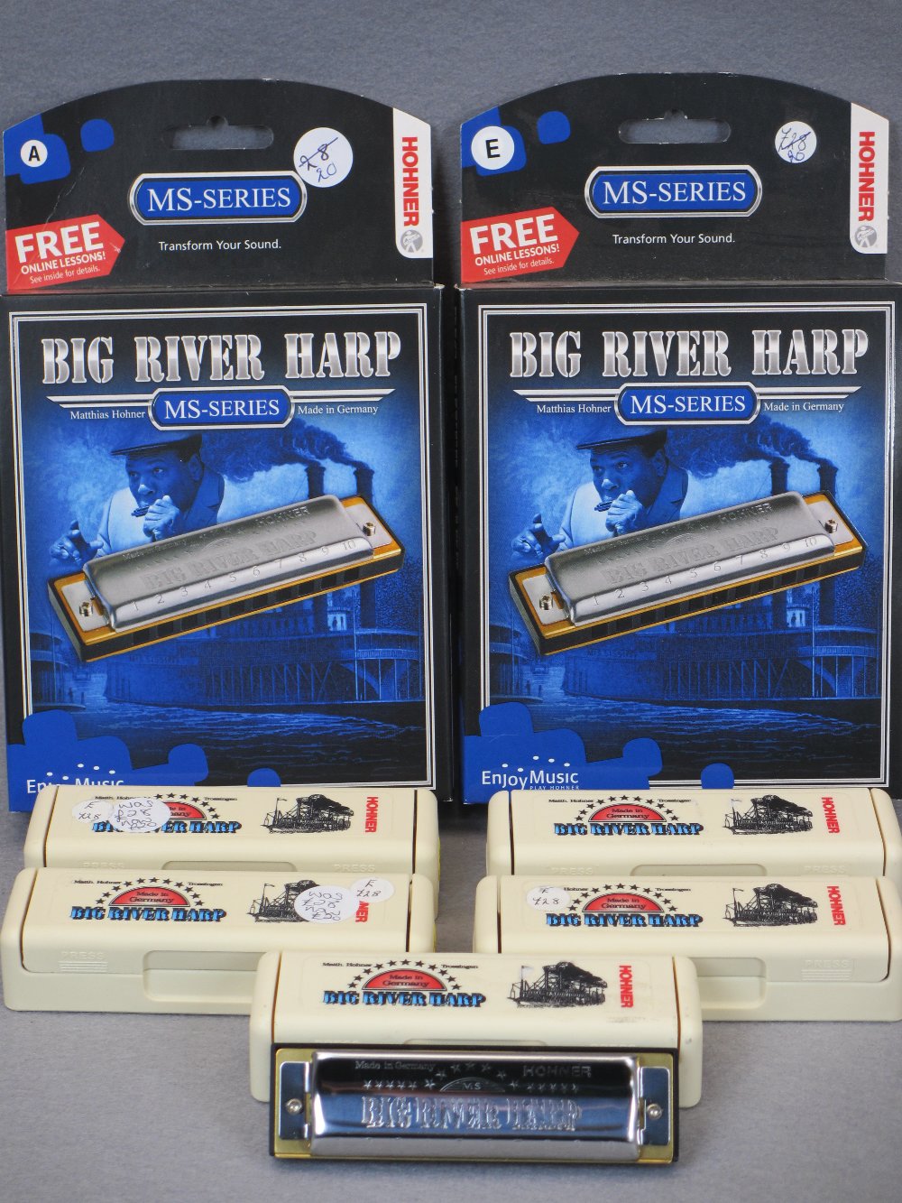 *MUSIC SHOP STOCK - Hohner Silver Star and Big River Harp mouth organs, mainly boxed, Stagg Howlin - Image 5 of 5