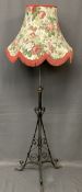 VICTORIAN WROUGHT IRON 'RISE & FALL' STANDARD LAMP