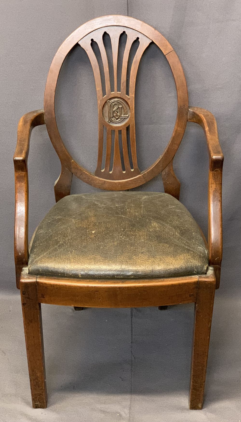 FIVE VINTAGE ELBOW & OCCASIONAL CHAIRS - mahogany, oak and ebonised to include an oval back armchair - Image 2 of 3