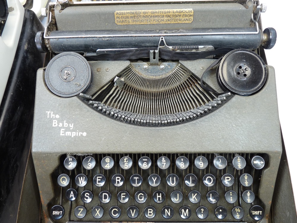 VINTAGE CASED PORTABLE TYPEWRITERS (4) - including 'The Baby Empire', 'Brother 210', 'Smith/Corona - Image 2 of 5