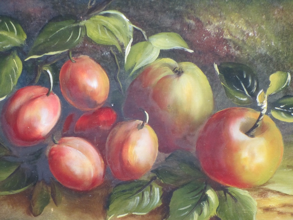 GILT FRAMED OILS ON BOARD, A PAIR - unattributed studies of still life fruit, 19 x 29cms - Image 2 of 3