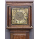 MID 18TH CENTURY OAK LONGCASE CLOCK by Thomas Ranger of Chipstead - unusual 10in brass square dial