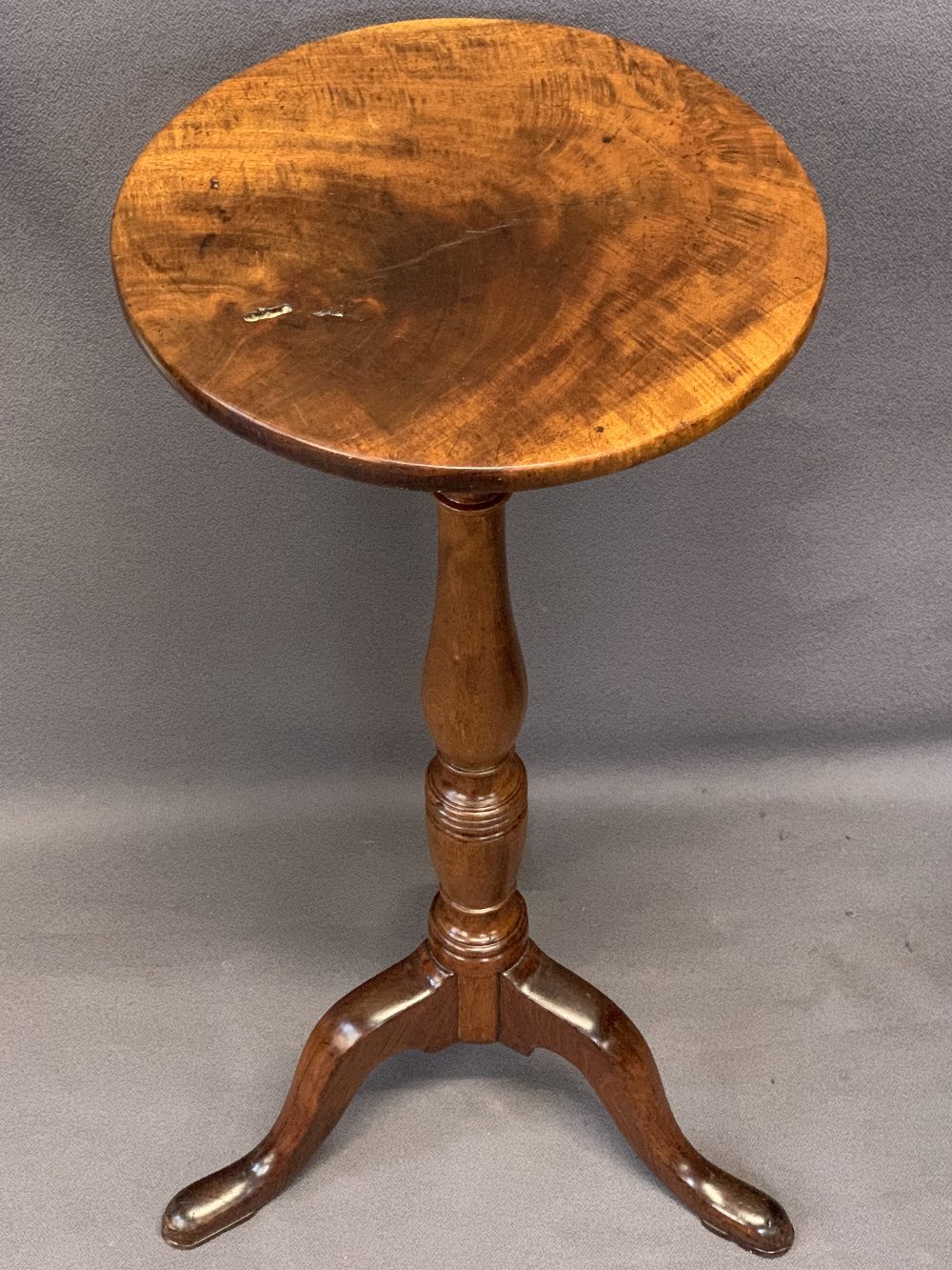 EARLY 19TH CENTURY TABLES (2) - to include a mahogany candle stand with turned column and tripod - Image 3 of 3