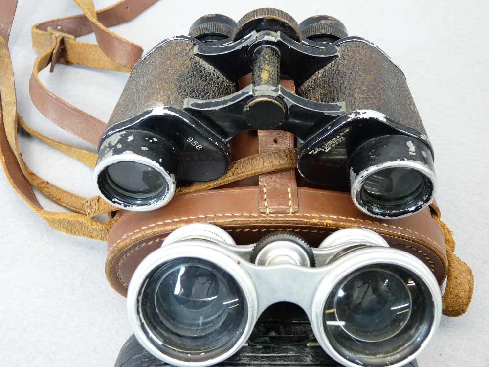 BOXED NEC MOBILE PHONE with instruction booklet, vintage binoculars and a pair of aluminium opera - Image 3 of 3