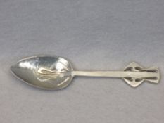 ATTRIBUTED TO LIBERTY, TUDRIC PEWTER JAM SPOON - designed by Archibald Knox, 11.5cms L, no visible