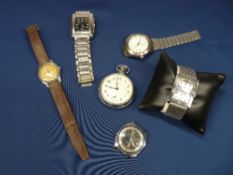 LADY'S & GENT'S WRISTWATCHES and an Ingersoll chromed nickel pocket watch