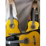 *MUSIC SHOP STOCK - Classical guitars (3) by Stagg including a full size model SCL50 4/4 - NAT,