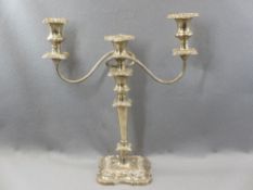 20TH CENTURY THREE SCONCE CANDELABRA - Birmingham 1970, Maker Barker Ellis Silver Company,